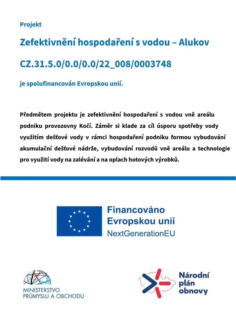 Optimization of Water Management at Alukov